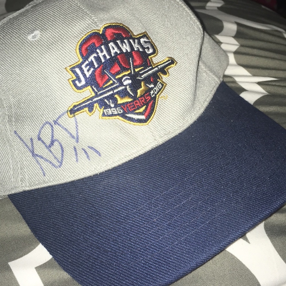 Jet hawks minor league baseball team signed hat